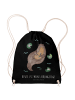 Mr. & Mrs. Panda Materialzug-Rucksack Otter Seerose mit Spruch in Schwarz