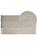 Beliani Geflochtener Teppich TEKELER in Grau - (W) 80 x (H) 1.5 x (L) 150 cm