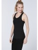Detto Fatto Tank Top im reversiblen Two-Tone-Look in Schwarz