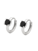 faina Earrings in Silver Black