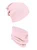 Alkato 2tlg.- Set Mütze mit Schal in pastellrosa
