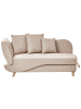 Beliani Chaiselongue MERI in Braun - (W) 155 x (H) 76 x (L) 69 cm