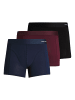 Jack & Jones 3-er Pack Boxershorts Set Retroshorts Unterwäsche JACBASIC in Schwarz-Rot