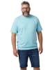 Men Plus Kurzarm T-Shirt in helles türkis
