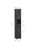 SoBuy Badezimmerschrank in Matt-Schwarz - (W) 29 x (H) 170 x (L) 32 cm
