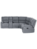 Beliani Ecksofa ROKKE in Grau - (W) 229 x (H) 65 x (L) 196 cm linksseitig