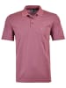 Ragman Softknit-Polo fein gestreift in Rot