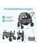COSTWAY 2 in 1 Geschwisterwagen klappbar in Grau