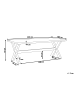 Beliani Gartentisch OLBIA in Weiß/Braun - (W) 100 x (H) 75 x (L) 200 cm