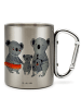 Mr. & Mrs. Panda Edelstahltasse Koala Familie ohne Spruch in Silber
