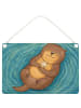 Mr. & Mrs. Panda Schild Otter Muschel Design ohne Spruch in Weiß