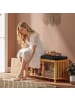 HOMCOM Schuhbank-102L x 33B x 45H cm-Naturholz