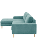 58 aufm Kessel SOFA mit Longchair links Kaylynn Cordstoff eisblau