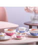 Villeroy & Boch 6er Set Espressotassen mit Untertassen Fleur Couleur 70 ml in Cassis