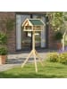 relaxdays Vogelfutterhaus in Natur - (B)37 x (H)120 x (T)37,5 cm