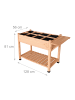 relaxdays Hochbeet in Orange - (B)128 x (H)81 x (T)56 cm