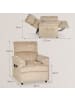 HOMCOM Massagesessel in Braun 94L x 86B x 105H cm