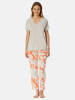 Schiesser Pyjama Selected Premium 7/8 in grau-jaspe