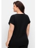sheego T-Shirt in schwarz