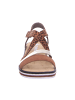 rieker Keilsandalen in noisette/gold/leo