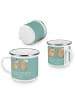 Mr. & Mrs. Panda Camping Emaille Tasse Unschlagbares Brautpaar m... in Meeresbrise