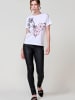 KOROSHI Women's printed short sleeve t-shirt in weiß