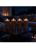 relaxdays 4 x LED Kerzen in Coffee - (H)18 x Ø 7,5 cm
