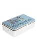Mr. & Mrs. Panda Metalldose Koala Familie zwei mit Spruch in Blau Pastell