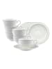 Villeroy & Boch 6er Set Cappuccinotassen mit Untertassen Gray Pearl 310 ml weiß in weiß