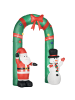 HOMCOM Aufblasbare Weihnachtsdekoration-198L x 80B x 245H cm-Mehrfarbig