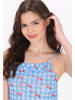 myMo Women Top in blue multicolor