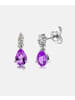 Diamant L'éternel Ohrhänger aus 375 Weißgold mit Diamant mit Amethyst