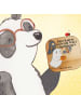 Mr. & Mrs. Panda Glasuntersetzer Gespenst Kaffee Design mit Spruch in Weiß
