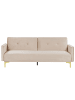 Beliani 3-tlg 3-Sitzer Sofa LUCAN in Beige/Gold