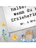 Mr. & Mrs. Panda Gästetuch Erzieherin Herz mit Spruch in Weiß