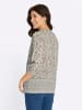 Sieh an! 3/4-Arm-Shirt in dunkeltaupe-ecru-bedruckt