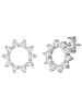Glanzstücke München Ohrstecker Blume/Kreis aus Sterling Silber mit Zirkonia in silber
