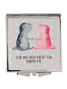 Mr. & Mrs. Panda Kleiner Spiegel Axolotl Liebe mit Spruch in Grau Pastell