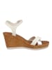 S.OLIVER RED LABEL Sandalen in Weiß/Silber