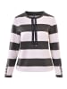 Navigazione Streifen-Sweatshirt in oliv/offwhite