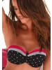LASCANA Bandeau-Bikini-Top in schwarz-rot