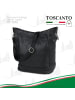 Toscanto Leder Schultertasche, Shopper Toscanto Tasche schwarz ca. 37cm