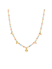 Luxenter Halskette aus 925er Sterlingsilber mehrfarbig lackiertem mit 18K Gelbgold-Finish