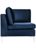 Beliani Ecksofa EVJA in Blau - (W) 235 x (H) 84 x (L) 150 cm