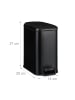 relaxdays Mülleimer Bad in Schwarz - 5 l