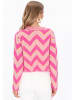 IZIA Sweater in pink multicolor