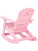 Beliani Kinderschaukelstuhl ADIRONDACK in Rosa - (W) 52 x (H) 67 x (L) 68 cm