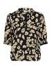 Kaffe Kurzarm-Bluse KAelly Regular fit in Black/Sand Leo Print