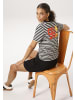 Aniston CASUAL T-Shirt in schwarz-wollweiß-orange-gelb