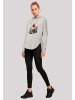 F4NT4STIC Oversized Hoodie Gothic Skeleton Vintage Plattenspieler in grau
